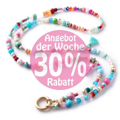 Sunshine 88 GoldShiny, lange Edelstein Wechselkette